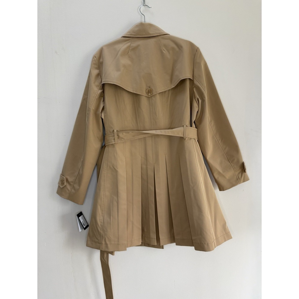 NWT Kate Spade Trench Coat Tan Carmel Classic Pleated Back Skirt Size Woman XXL - Picture 2 of 14